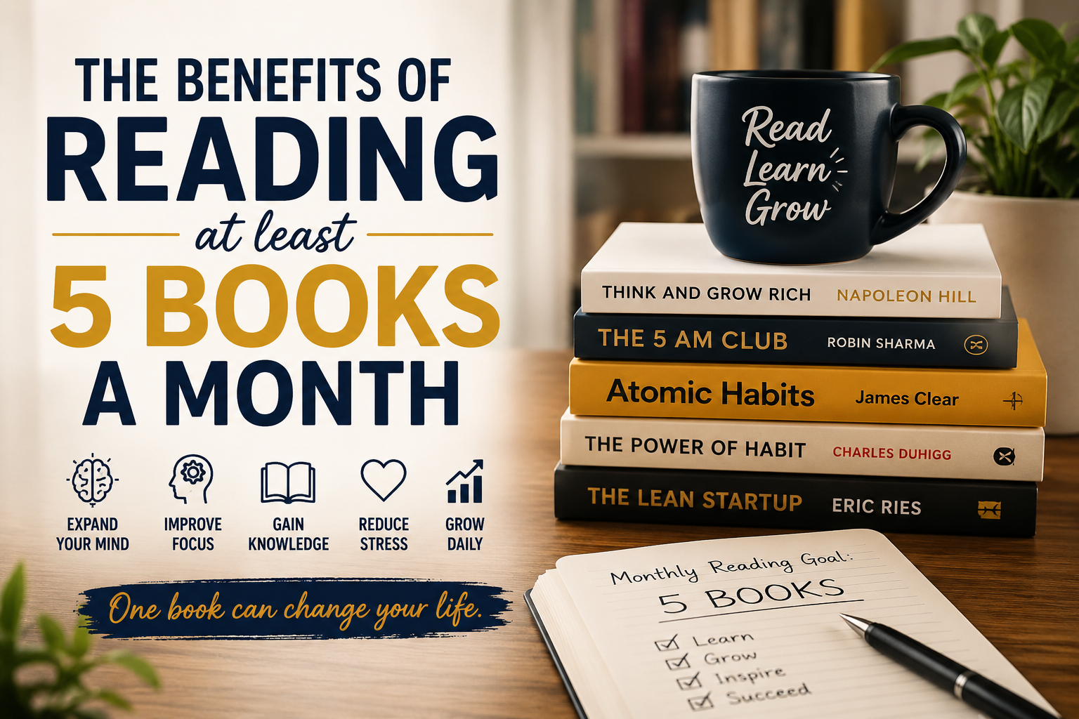 The Benefits of Reading at Least 5 Books a Month
